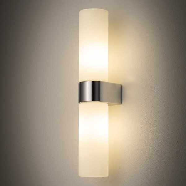 Nowoczesna Dekoracyjna Lampa Ścienna Szklany Kinkiet IP44 NATALIE II CHROME 10726 Nowodvorski Lighting