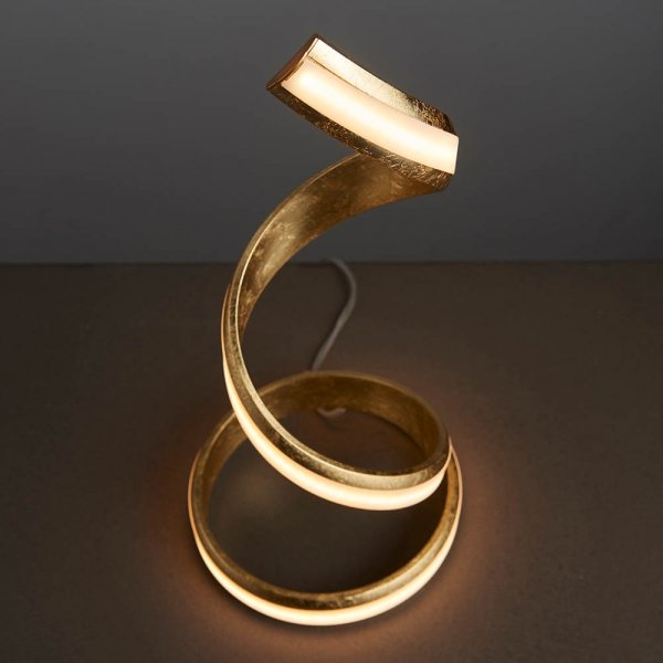Designerska Lampka Stołowa Nowoczesna LED Złota ARIA 95842 ENDON