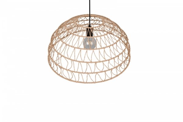 Lampa wisząca z przędzy papierowej brązowa owalna boho rystykalna industrialna minimalistyczna nad stół do salonu sypialni PAULETTE R36141026 Rl