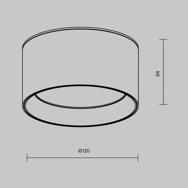 Lampa Sufitowa Tuba Czarno Złota LED MAYTONI VEGA C089CL-12W3K-BMG