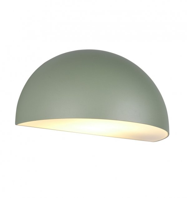 Kinkiet zewnętrzny zielony aluminiowy półokrągły klosz minimalistyczny klasyczny uniwersalny MAAS IP44 262460115 Trio