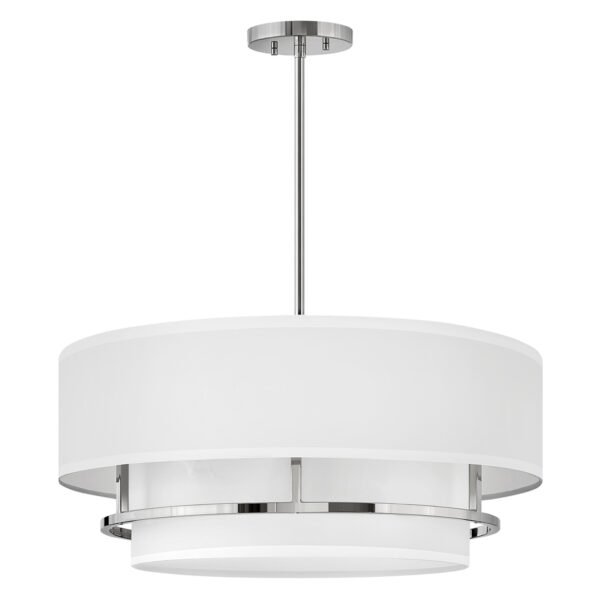 Lampa wisząca Graham Hinkley HK-GRAHAM-L-PN Polerowany nikiel w stylu Art Deco 