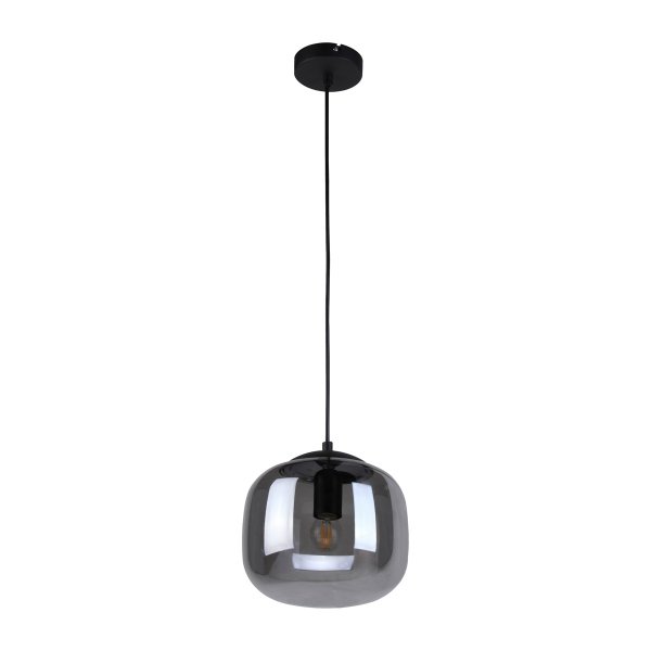 Lampa wisząca szklana okrągła dekoracyjna czarna w nowoczesnym stylu minimalistyczna Calto PND-67705-1-BK-SG Italux