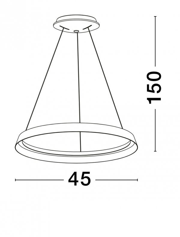Nowoczesna lampa wisząca LED okrąg w kolorze brązowym BATALLAS LE44788 Luces Exclusivas