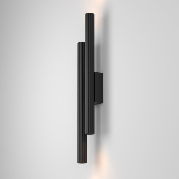 Lampa ścienna kinkiet nowoczesny designerski tuba LED aluminium czarny Calipso MAYTONI C082WL-24W2.7K-B