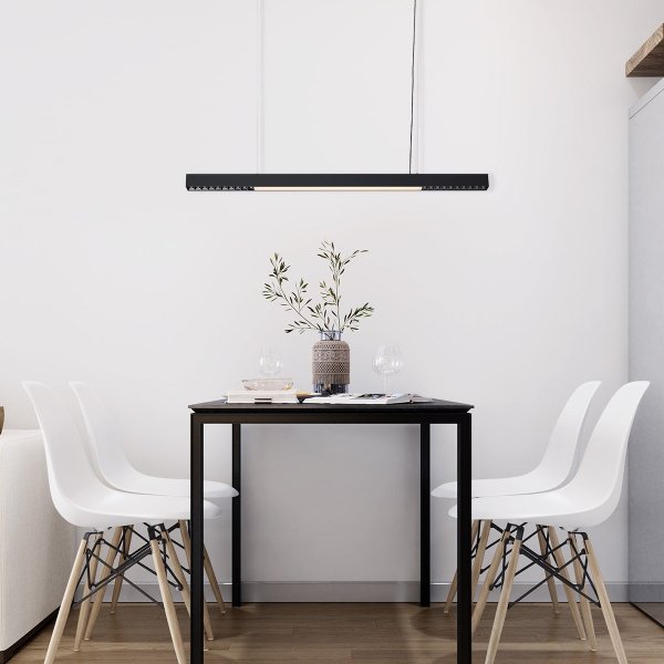 Lampa Wisząca Czarna Listwa LED CCT CALI LP-1301/1P L BK  LIGHT PRESTIGE