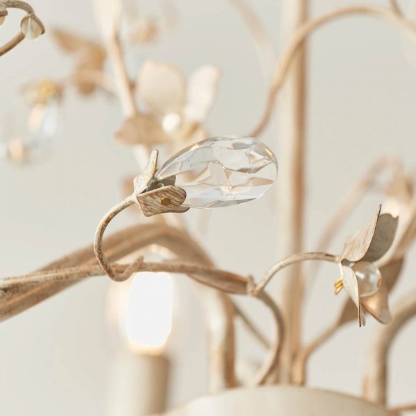 Lampa wisząca dworkowa świecznikowa kwiatowa designerska klasyczna dekoracyjna LULLABY-3CR ENDON
