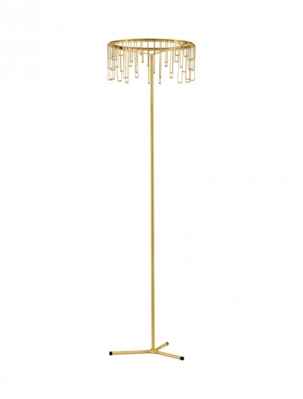 Elegancka Lampa Stojąca Do Salonu Złota Glamour Luces Exclusivas HUARAZ LE44719