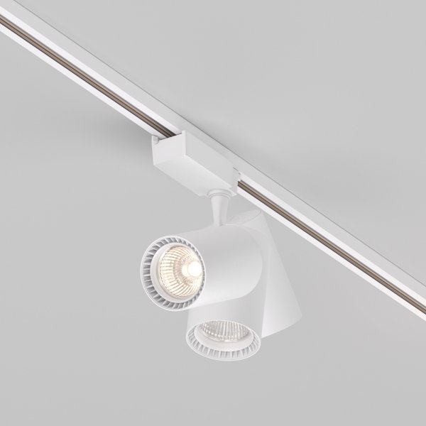 Lampa szynowa reflektor szynoprzewody jednofazowe LED nowoczesny aluminium biała regulowana tuba VUORO MAYTONI TR003-1-15W3K-S-W