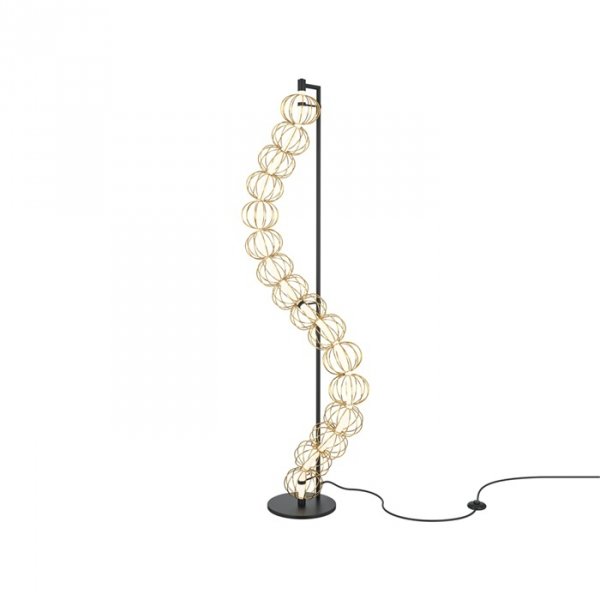Nowoczesna Złota Lampa Podłogowa LED Designerska GOLDEN CAGE MOD216FL-L38G3K MAYTONI