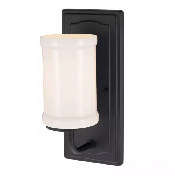 Kinkiet Vetivene 1 Czarny Mat Klasyczna Lampa Ścienna Elstead Lighting KL-VETIVENE1-BK