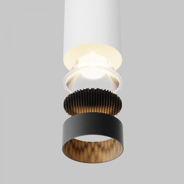 Lampa wisząca minimalistyczna LED aluminium biały nad stół do jadalni do salonu Focus LED Maytoni P072PL-L12W3K-1