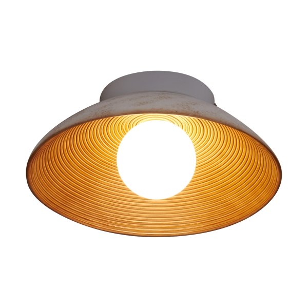 Okrągły kinkiet/plafon nowoczesna industrialna loftowa dekoracyjna uniwersalna ryflowana ILUSIONI ST-F059 COFFEE Step Into Design 