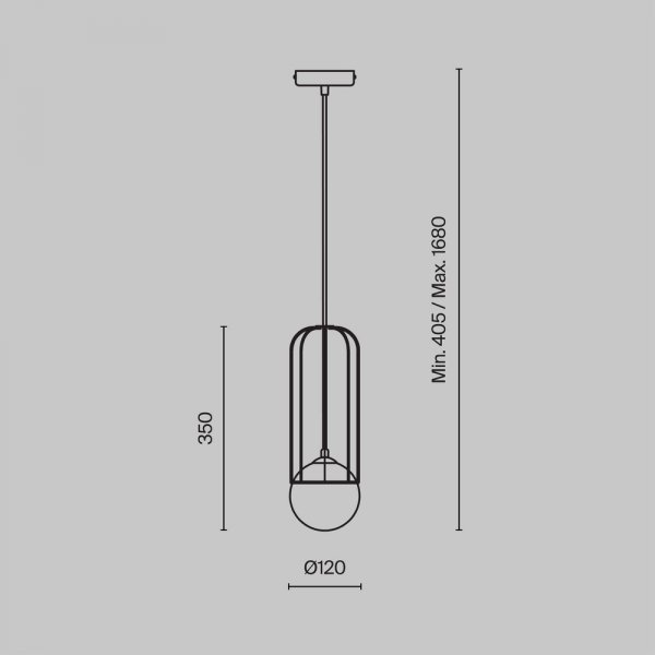 Lampa wisząca złota metalowa biała kula designerska uniwersalna regulacja wysokości Telford MAYTONI P361PL-01G