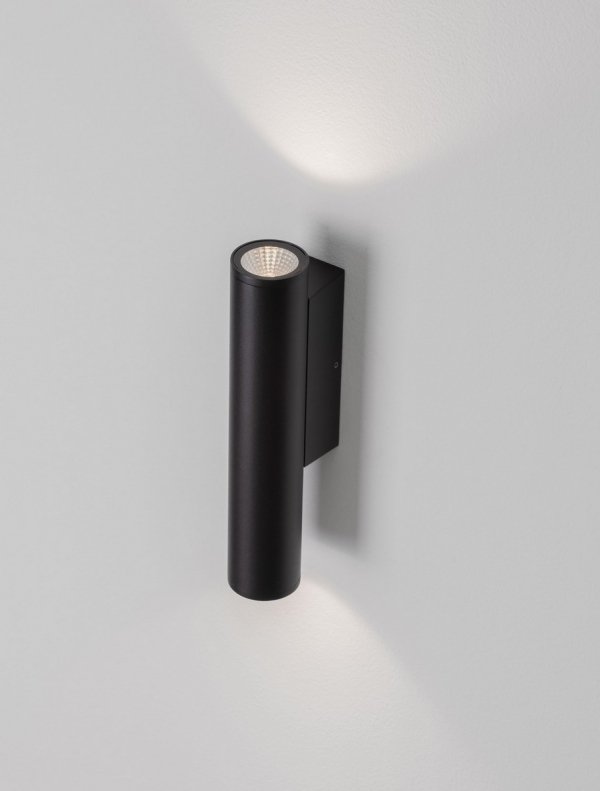 Kinkiet zewnętrzny LED aluminiowy kolor antracyt tuba minimalistyczny nowoczesny podświetlający elewację IP65 TERVONA LE75241 Luces Exclusivas