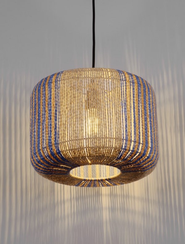 Lampa wisząca sznurkowa pleciona owalna boho rystykalna industrialna nad stół do salonu sypialni BELUNCA LE45351 Luces Exclusivas
