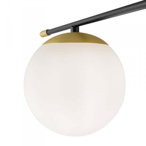 NOWOCZESNA MOLEKULARNA LAMPA WISZĄCA MAYTONI NOSTALGIA MOD048PL-09G CZARNA-ZŁOTA BIAŁE KULE DO SALONU