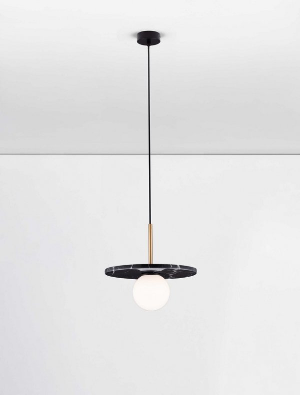 Stylowa lampa wisząca marmur szklany klosz JUANJUI LE44853 Luces Exlusivas