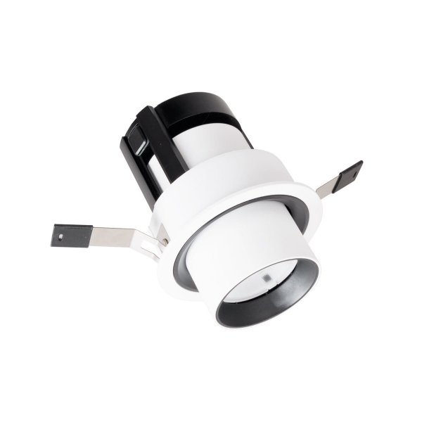 Lampa sufitowa podtynkowa plafon LED minimalistyczna klasyczna biała aluminiowa regulowana tuba Halo F H0130 MAXLIGHT 