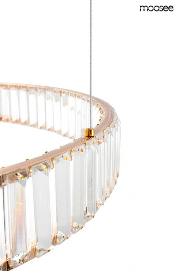 Kryształowa Złota Lampa Wisząca Glamour LIBERTY MSE1501100189 MOOSEE