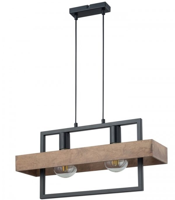 Lampa Wisząca Loft Z Drewnianianym Kloszem ROBIN 32216 SIGMA