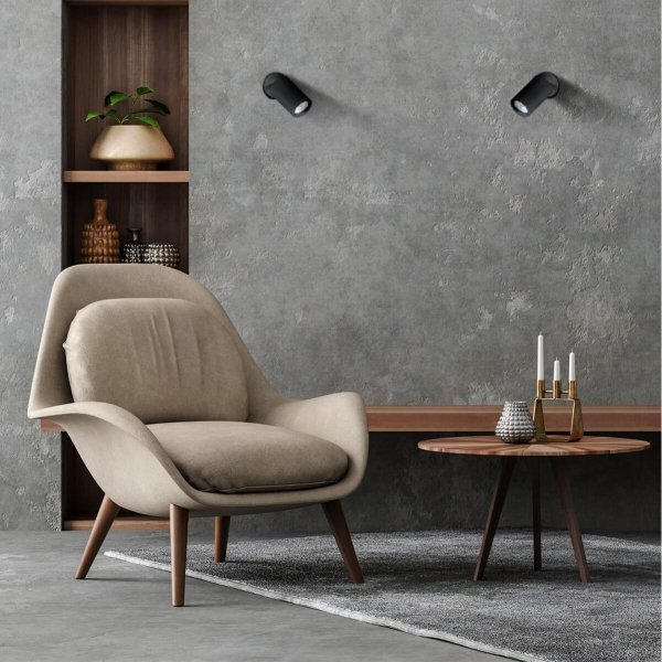 Spot Czarny Reflektor SNOW LP-731/1W BK Light Prestige 