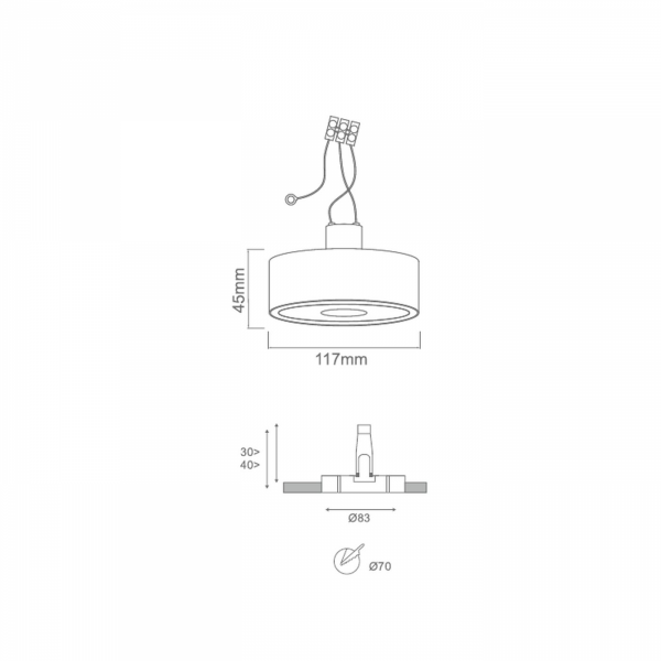 Oprawa natynkowa Neo Toupe Slim KG / Ufo Cromo GU10 8W Orlicki Design OR86508