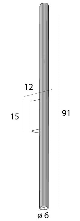 Nowoczesny Kinkiet Ścienny Szklany LED Czarne Elementy FAYETTE W0367 MAXLIGHT