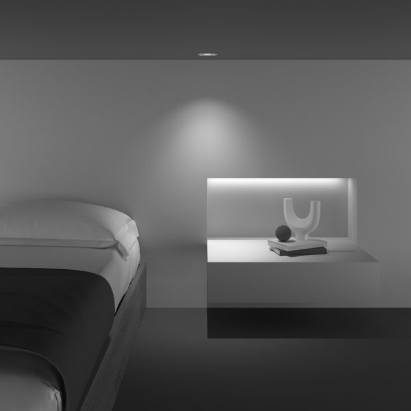 Lampa wpuszczana w sufit minimalistyczna aluminium biały okrągła LED Yin MAYTONI DL031-L12W4K-D-W