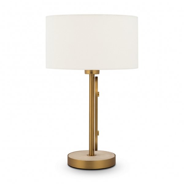 Złota Lampa Nocna Glamour MAYTONI MARMO MOD099TL-01G Marmurowa Lampa Stołowa w Sylu Art Deco