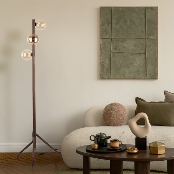 Lampa podłogowa ESTERA 16151 Drewniana TK-LIGHTING