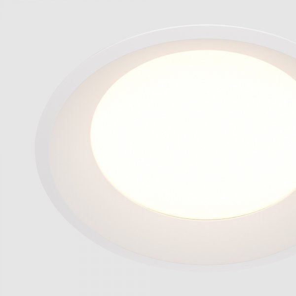 Lampa wbudowana wpuszczana w sufit LED okragła aluminiowa biała Okno MAYTONI DL055-24W3K-W