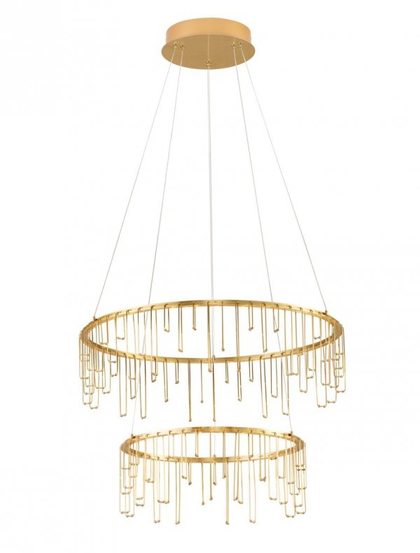 Elegancka Złota Lampa Wisząca w Kształcie Okręgów Glamour Luces Exclusivas HUARAZ LE44453