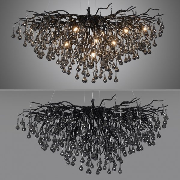 Lampa Wisząca ICICLE 2192-18 Zuma Line Czarny | Nowoczesny Żyrandol 11xG9