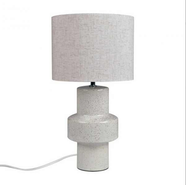 Ceramiczna abażurowa designerska lampa stołowa nocna DUGAN Nordlux 