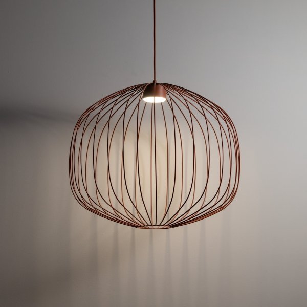 Lampa wisząca kolor ceglany ażurowa druciana okrągła minimalistyczna loftowa uniwersalna klasyczna SPHERA M 11305 TK-LIGHTING