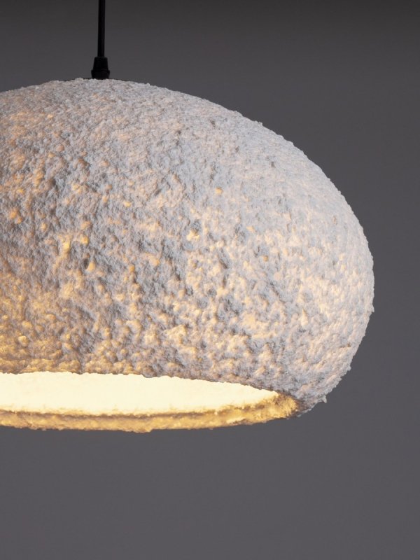 Lampa wisząca biała owalna 45cm designerska nowoczesna do salonu jadalni nad stół Luces Exclusivas