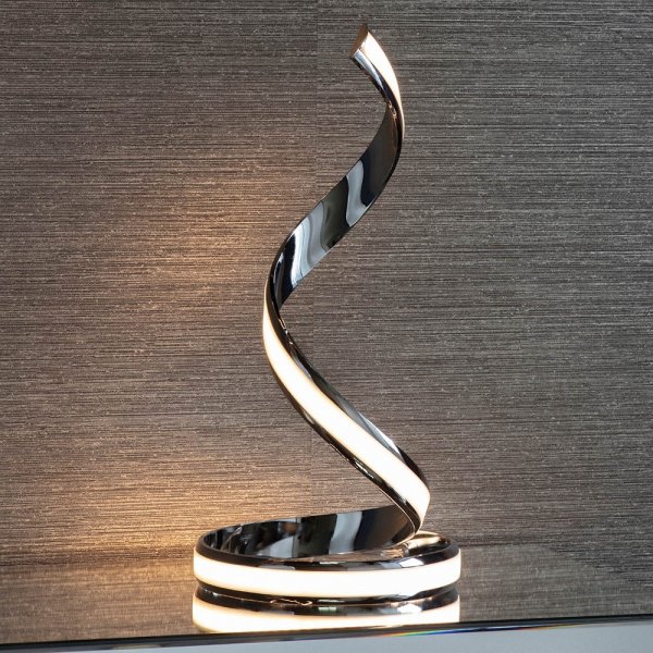 Designerska Lampka Stołowa Nowoczesna LED Chrom ARIA 76412 ENDON
