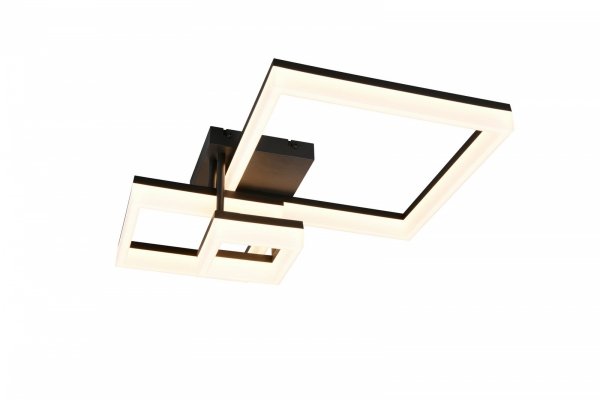 Nowoczesny plafon lampa sufitowa LED czarna uniwersalna minimalistyczna geometryczna kwadraty CAMINO R65771332 Rl
