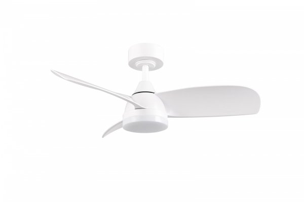 Nowoczesna lampa sufitowa z wiatrakiem LED biała klasyczna minimalistyczna metalowa ściemnialna na pilota HELSINKI R62732131 Rl