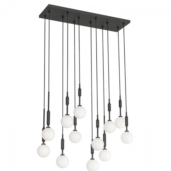 Lampa Wisząca Czarna Nowoczesna Biała Kula ERO XII NERO 80x25 OR85464 ORLICKI DESIGN