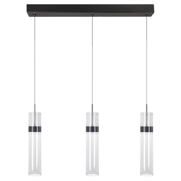 Designerska lampa wisząca grafitowa nowoczesna art deco glamour AMBIENTE LED CCT LP-1510/3L GR Light Prestige