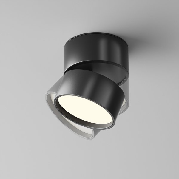 Lampa sufitowa natynkowa tuba regulowana spot sufitowy LED aluminium czarna ONDA MAYTONI C024CL-12W3K-B-1