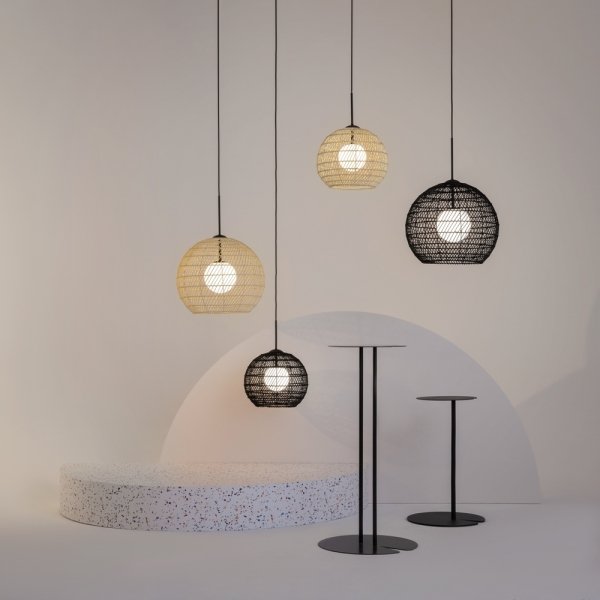 Lampa wisząca designerska nowoczesna metalowa czarna nad stół do jadalni do salonu ozdobna Cane MAYTONI MOD204PL-01B
