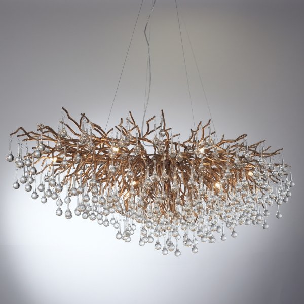 Lampa Wisząca ICICLE 2031-11 Zuma Line Złota | Nowoczesny Żyrandol 15xG9