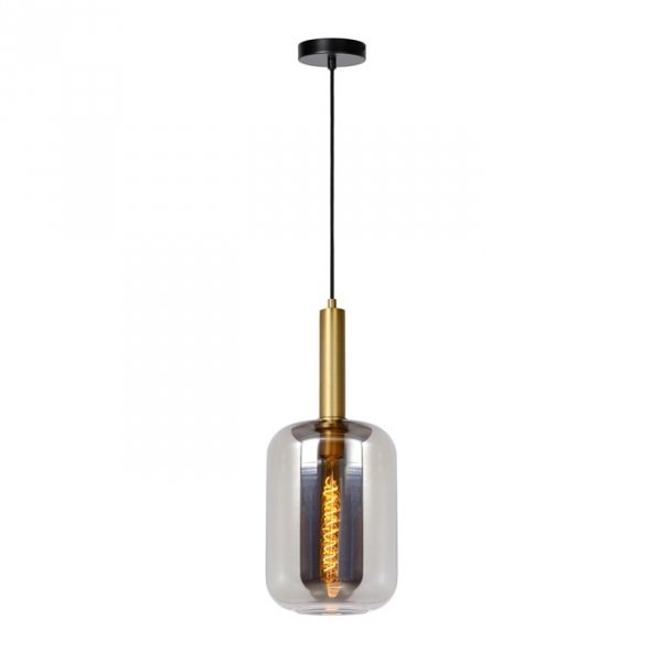 Nowoczesna Lampa Wisząca Czarna Szklany Klosz JOANET 45494/01/65 LUCIDE