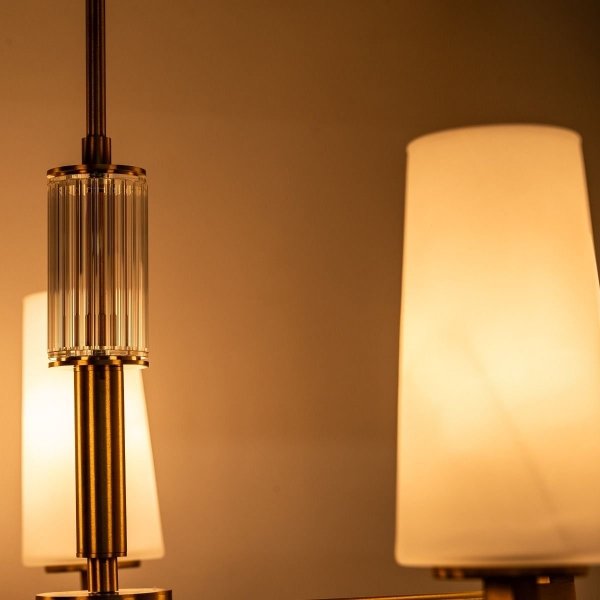 Lampa wisząca 1244 VINCENZA Mosiądz Elegancki Żyrandol Zuma Line