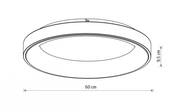 Nowoczesna Oprawa Sufitowa Plafon NIKKI ROUND LED BLACK 60W 3000K 11208 Nowodvorski Lighting