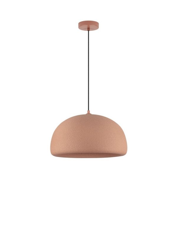 Nowoczesna lampa wisząca z żywicy półokrągły klosz czerwona minimalistyczna uniwersalna japandi Luces Exclusivas