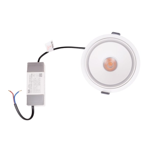 Lampa wpustowa oprawa podtynkowa minimalistyczna okrągła regulowana biała aluminiowa Vector H0139 MAXLIGHT 